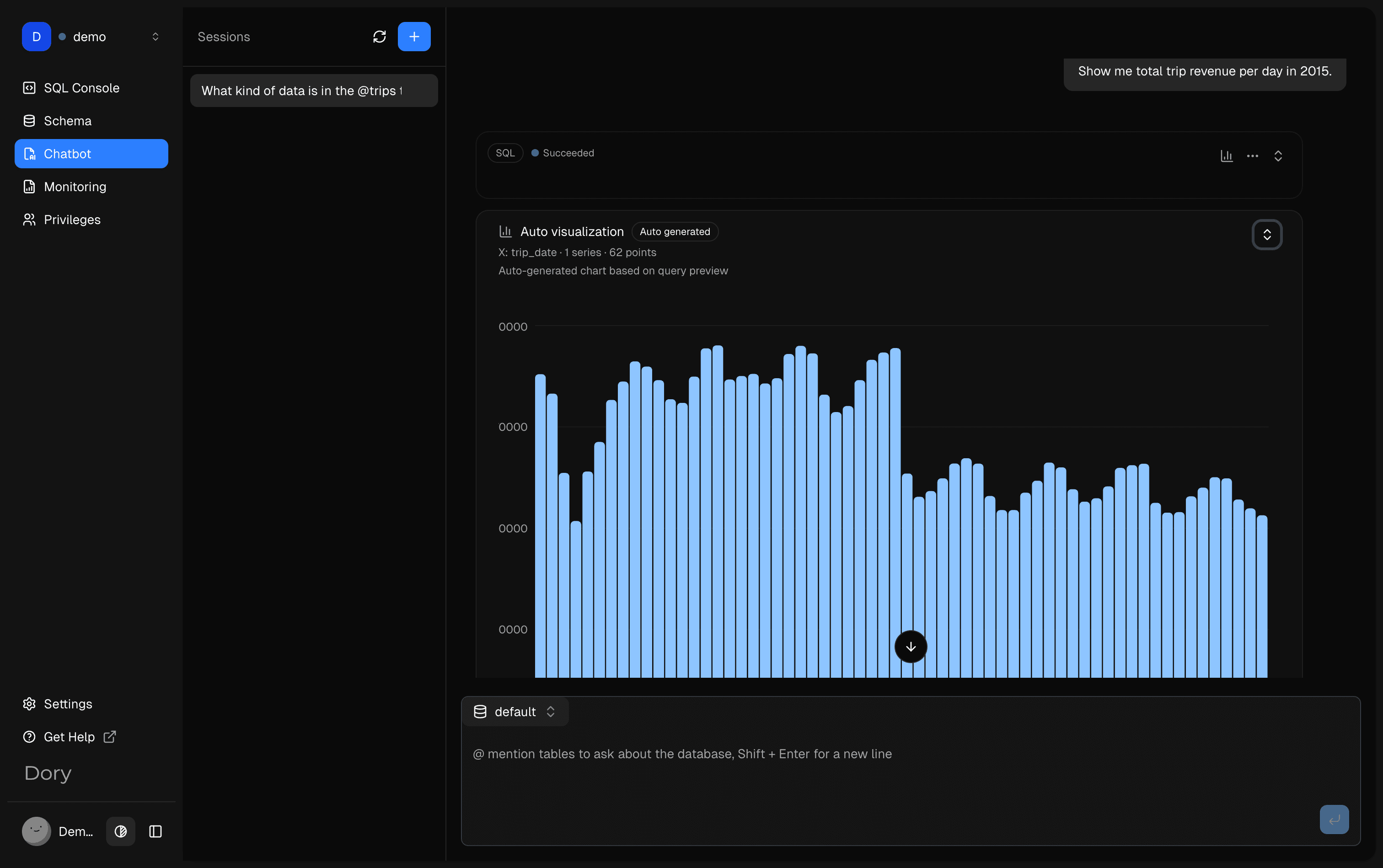 Chatbot screenshot